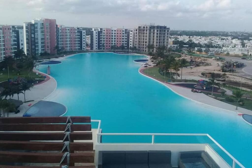 Departamento Con Laguna Artificial Κανκούν Εξωτερικό φωτογραφία